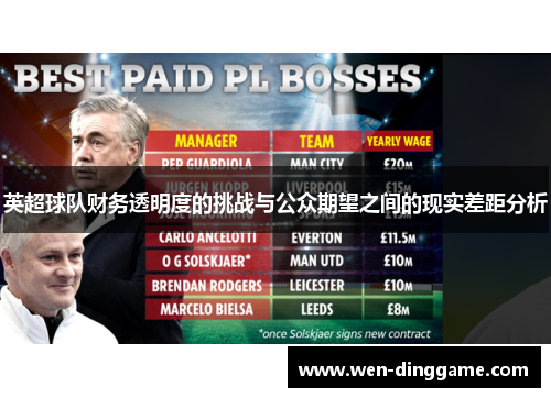 英超球队财务透明度的挑战与公众期望之间的现实差距分析
