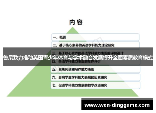 鲁尼致力推动英国青少年体育与学术融合发展提升全面素质教育模式