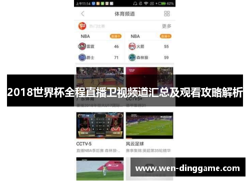 2018世界杯全程直播卫视频道汇总及观看攻略解析